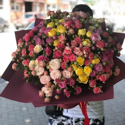 Розовые кустовые розы 9 шт. купить за 2700 руб. в Пензе с доставкой