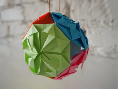 Красивая кусудама оригами (Mitsunobu Sonobe) | Бумажный Змей