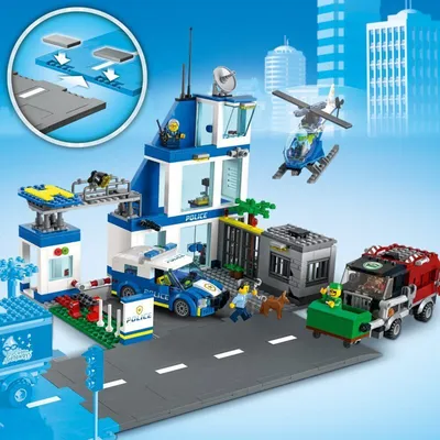 LEGO Конструктор LEGO City Police 60246 Полицейский участок/сюжетная  игрушка, игровой