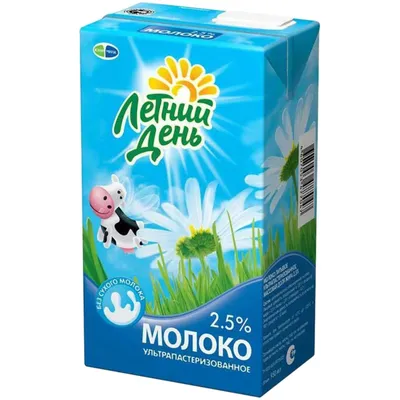 Молоко Летний День ультрапастеризованное 2.5%, 950мл - купить с доставкой в  Самаре в Перекрёстке