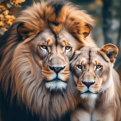 Лев и львица любовь верность» — создано в Шедевруме