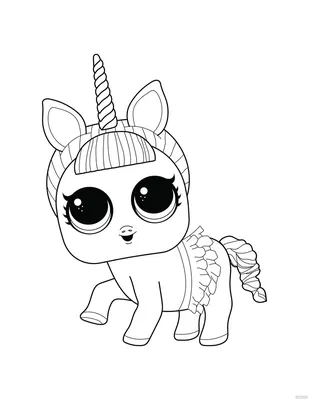 кукла лол единорог раскраска | Unicorn coloring pages, Baby coloring pages,  Lol dolls