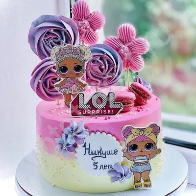 Торт с куклами ЛОЛ / LOL cake | Идеи кексов, Тематические торты, Торт