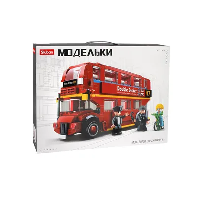 Купить Строительный блок, городская сцена, красный двухэтажный лондонский  автобус, 382 шт., кирпичи, строительная модель, игрушки для детей, подарки  для мальчиков и девочек | Joom