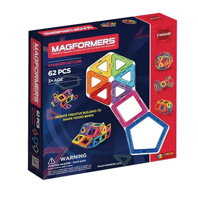 Magformers Designer Carnival 46Pc Magnetic Construction Educational STEM  Toy – Magformers US