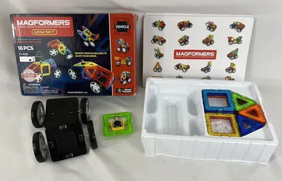 Magformers Vehicle Wow Set (16-pieces) Magnetic Building Blocks STEM Toy  Set | eBay