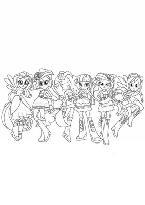 Online coloring pages Coloring page Equestria girls rainbow my little pony,  Download print coloring page.