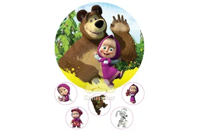 Фотообои Маша и Медведь для детской комнаты рис.13666 (ID#119113161), цена:  217 руб., купить на Deal.by