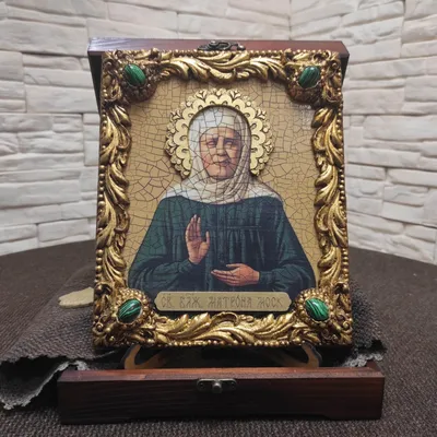 Купить рукописную икону Святой Блаженной Матроны Московской в Москве с  бесплатной доставкой по России