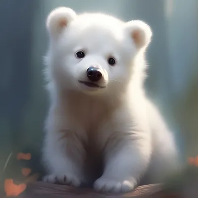Милый маленький белый медвежонок Умка…» — создано в Шедевруме