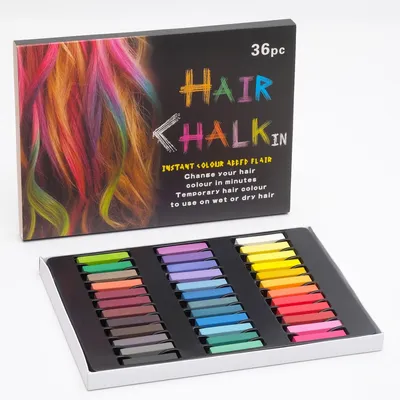 Мелки для волос 36 цветов - купить с доставкой по выгодным ценам в  интернет-магазине OZON (251632328)