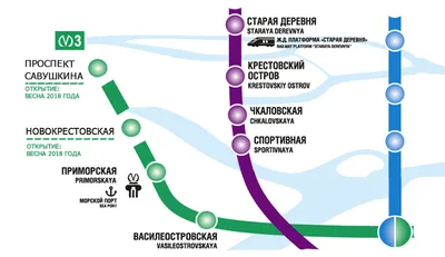 Карта метрополитена Санкт-Петербурга, линии и станции метро Петербурга,  схема метро Питера