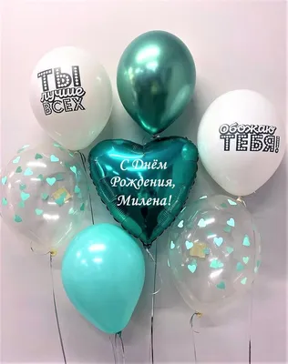 Набор \" С Днём Рождения, Милена!\" Воздушные шары тиффани с именем - купить  в интернет-магазине OZON с доставкой по России (648596335)