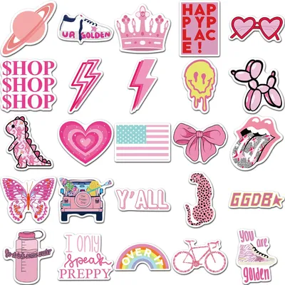 Стильные милые розовые Мультяшные наклейки для девочек в стиле INS,  наклейки «сделай сам» на велосипед, Дорожный чемодан, ноутбук, граффити,  водонепроницаемые наклейки, наклейки для детских игрушек, 10/30/50 шт. |  AliExpress
