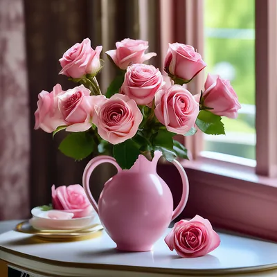 Очень красивые розовые розы открытые…» — создано в Шедевруме