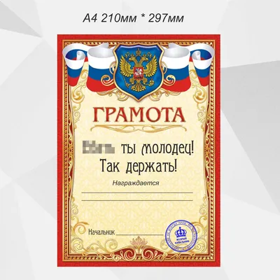 Грамота в подарок Универсальный - купить по выгодной цене в  интернет-магазине OZON (855359861)