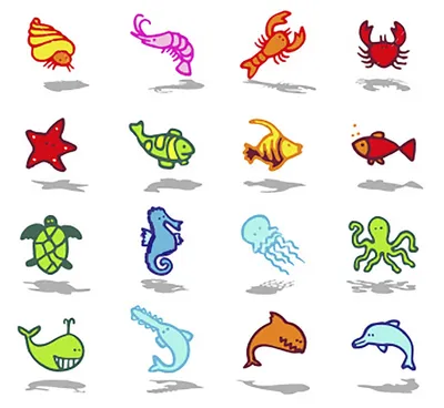 Морские животные картинки для детей