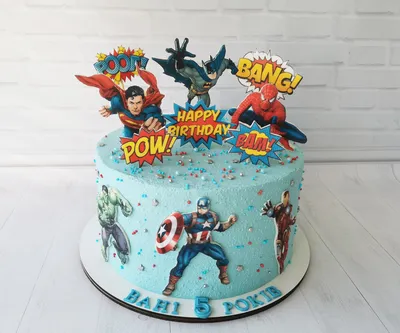 Сахарная картинка на торт мальчику Супергерои Мстители PrinTort 26173387  купить за 280 ₽ в интернет-магазине Wildberries