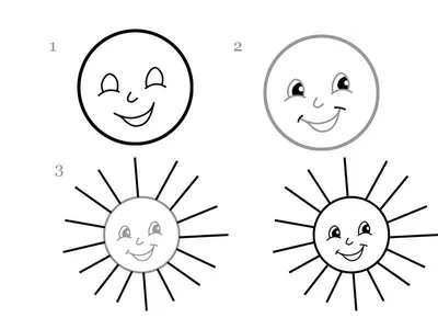 Раскраска Солнышко распечатать или скачать