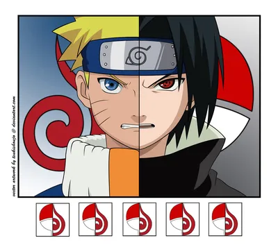 Naruto and Sasuke - Coolbits Artworks