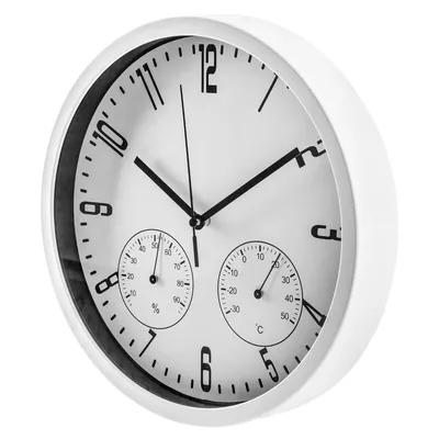 PLUTTIS Настенные часы, белый 25 см