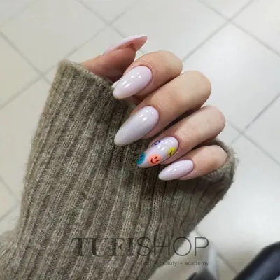 Накладні нігті Kitty Nail, френч зі стразами, форма балерина, довгі, 24шт -  купити за найкращою ціною в Україні ➤ KittyShop.com.ua