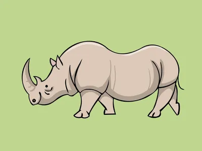 Носорог: карточка Домана | скачать или распечатать