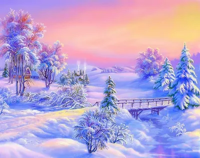 рождественские зимние пейзажи с маленькой деревней украшенной к рождеству  Фото Фон И картинка для бесплатной загрузки - Pngtree