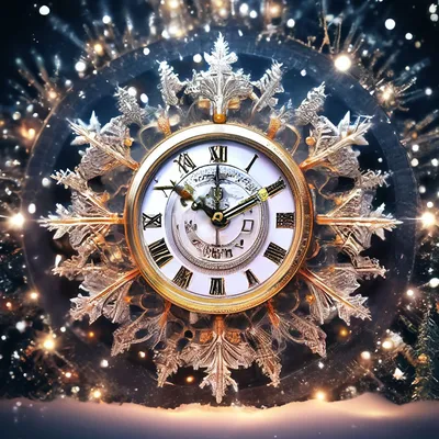Новогодняя фотозона с часами – Arenda Decora