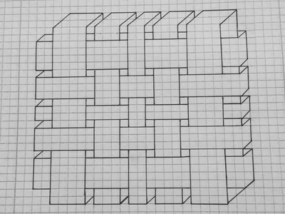 Объемные рисунки по клеточкам - 76 фото