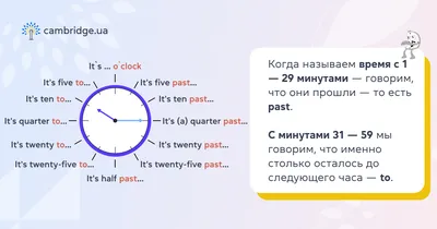 Как говорить о времени на английском языке • Cambridge.ua