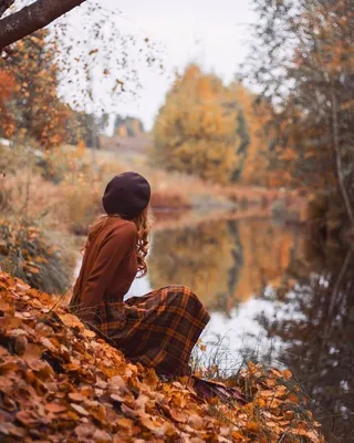 [71+] Осень женщина картинки обои