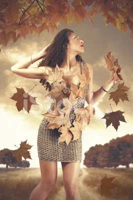 [63+] Осенняя женщина картинки обои