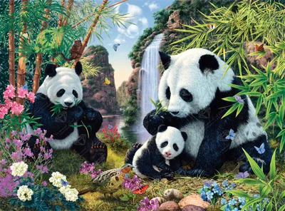 Colourful panda Painting by Slaveika Aladjova | Saatchi Art