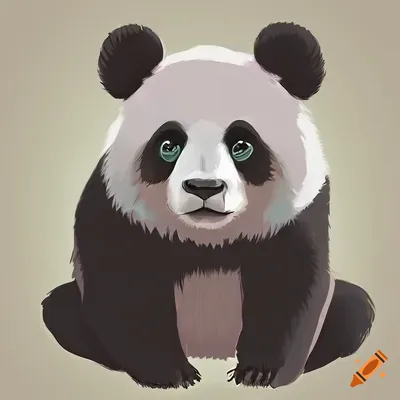 Digital Art Neon Cute Panda, Baby Panda Abstract Art Stock Illustration |  Adobe Stock