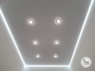 Парящий натяжной потолок с подсветкой заказать в Москве: цена за м2