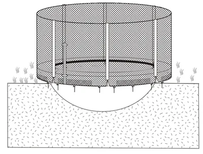 Защитная сетка Garden4you Ground Trampoline Safety Net, 305 см - 1a.ee