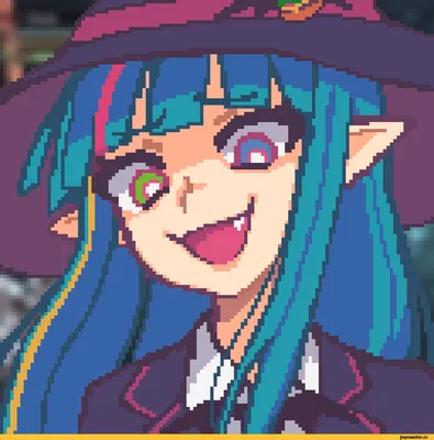 Pixel art of a rain drop anime girl on Craiyon