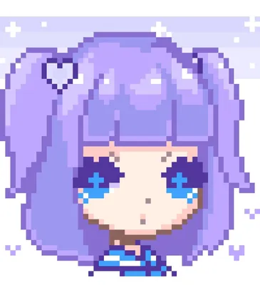 Cute Anime Girl Pixel Image. Vector Illustration Royalty Free SVG,  Cliparts, Vectors, and Stock Illustration. Image 169446204.