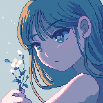 Hi everyone! here's your daily dose of anime girl pixel art( ˘ ³˘)  #pixelartist #pixelartwork #1bitart #3bit #limitedcolorpalette #ドット絵… |  Instagram