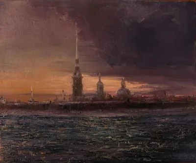 Купить картину Плохая погода в Москве от художника Новокрещенов Виктор