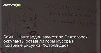 Бойцы Нацгвардии зачистили Святогорск: оккупанты оставили горы мусора и  похабные рисунки (Фото/Видео) | ОстроВ