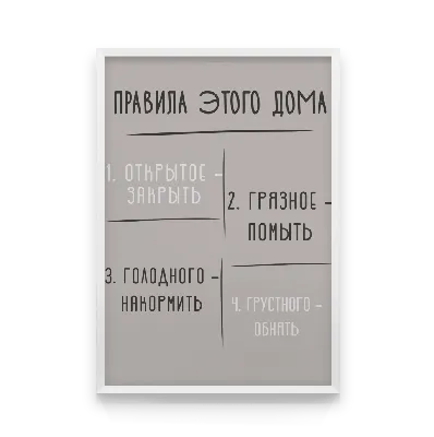 Постер на ПВХ «Правила дома» 25x35 см – купить в Алматы по цене 1720 тенге  – интернет-магазин Леруа Мерлен Казахстан