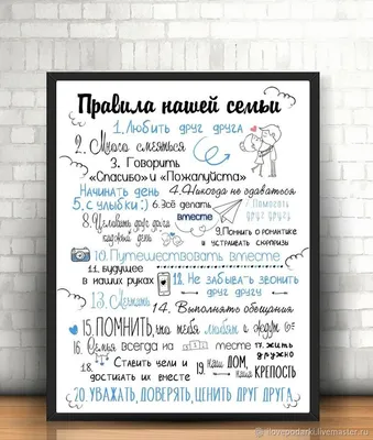 Табличка “Правила нашей семьи»: 200 грн. - Прочие товары для дома Киев на  Olx