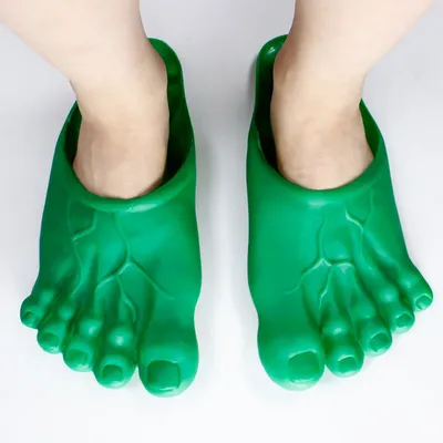 Туфли мужские с пятью пальцами, смешные, имитация трюка, обувь Бигфут,  сказочные ботинки без пальцев, шлепанцы | AliExpress