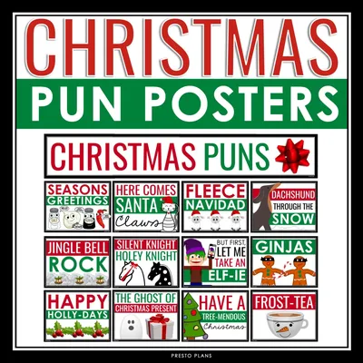 Christmas Posters - The 12 Days of Christmas Puns Funny Holiday Bullet –  Presto Plans