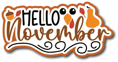 Handwritten lettering hello november Royalty Free Vector