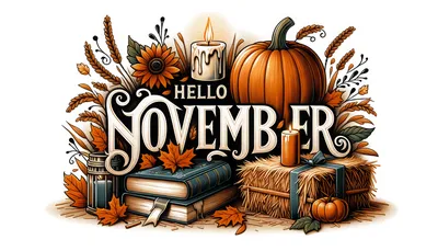 Hello November - Scrapbook Page Title Sticker – Autumn's Crafty Corner