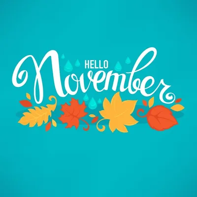 Hello November Card Stock Photo by ©Handini 169309304