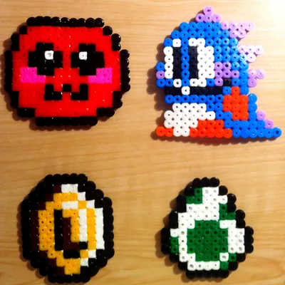 My first sprite using IKEA Pyssla beads! : r/beadsprites